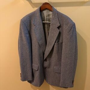 Rogers Scott 100% Camel Hair Blazer Men's 42R Gray Two Button Sport Coat Jacket